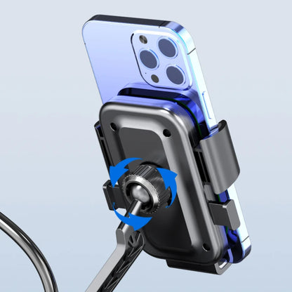 Free Rotation Mobile Phone Holder for Motorcycles Bicycles, Shockproof Navigation Bracket for Riding