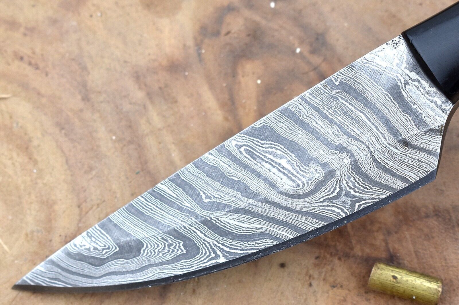 Custom Handmade Damascus Steel Kitchen Chef Knife With Black Resin Thappa Handle 2