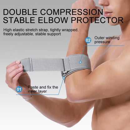 Compression Pad Relieves Tendonitis Breathable Tennis Elbow Brace Adjustable Golf Elbow Forearm Bra 1