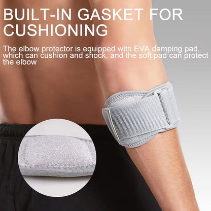 Compression Pad Relieves Tendonitis Breathable Tennis Elbow Brace Adjustable Golf Elbow Forearm Bra 3