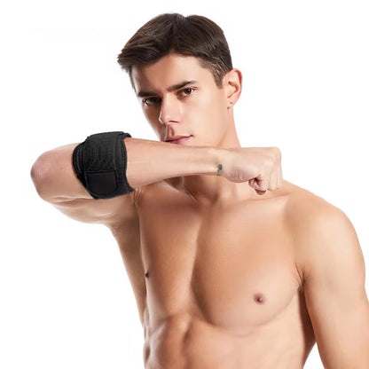 Compression Pad Relieves Tendonitis, Breathable Tennis Elbow Brace, Adjustable Golf Elbow Forearm Brace Strap