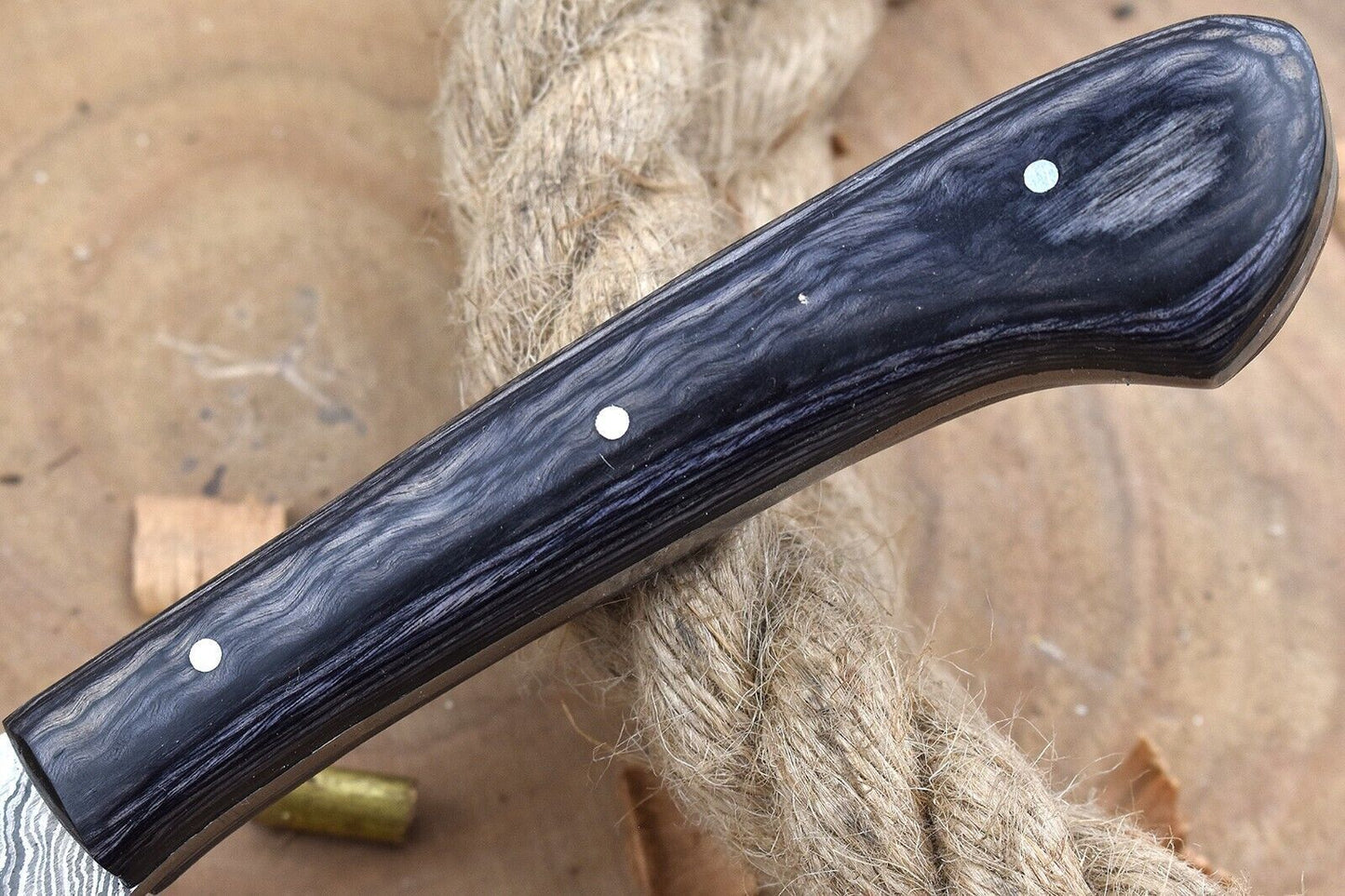Handmade Damascus Steel Kitchen Chef Knife With Black Resin Handle 1