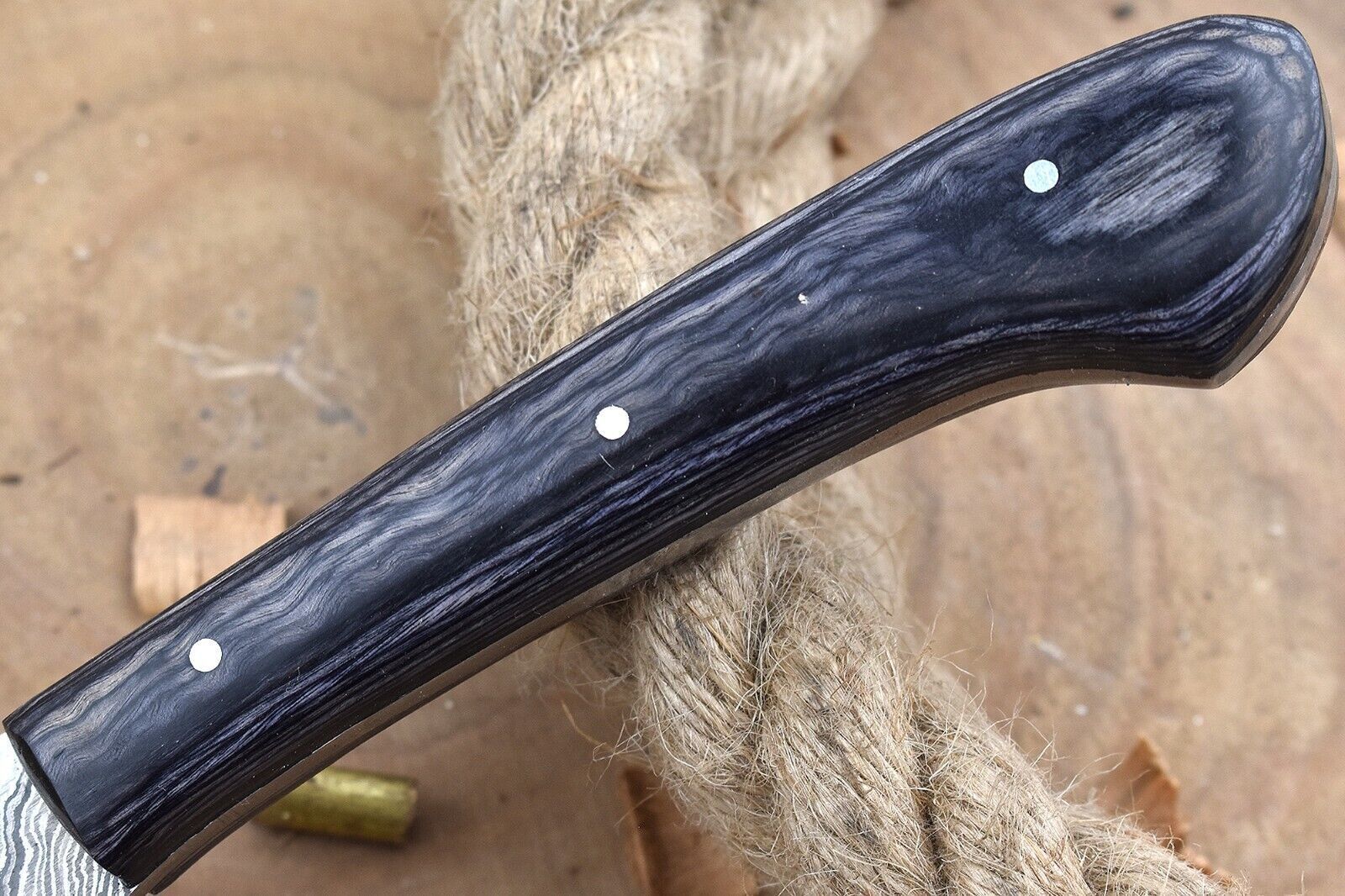 Handmade Damascus Steel Kitchen Chef Knife With Black Resin Handle 1