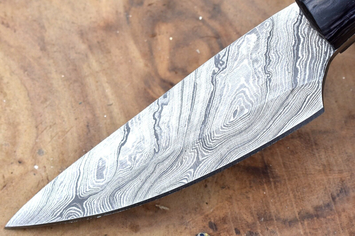 Handmade Damascus Steel Kitchen Chef Knife With Black Resin Handle 2