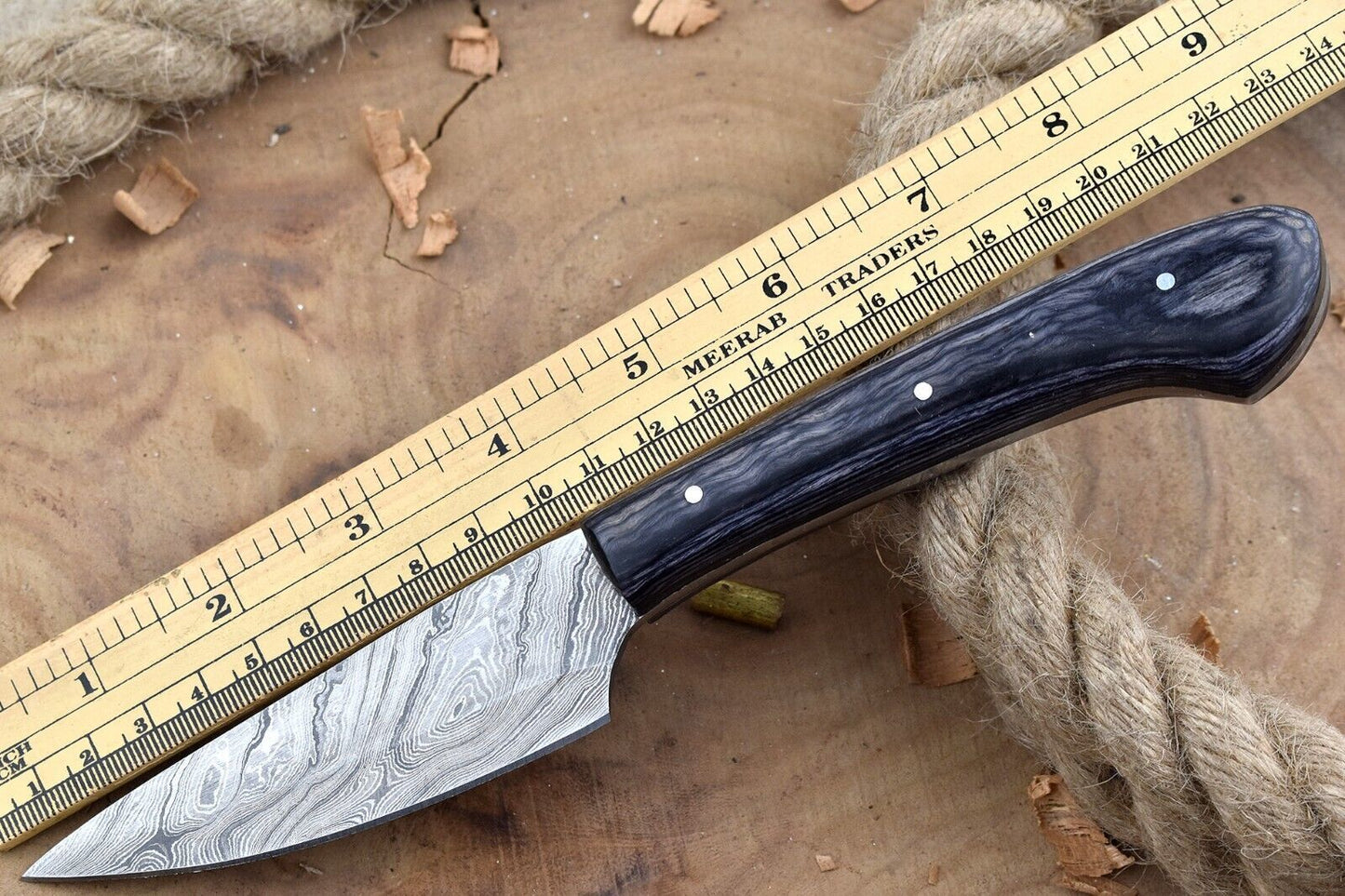 Handmade Damascus Steel Kitchen Chef Knife With Black Resin Handle 3