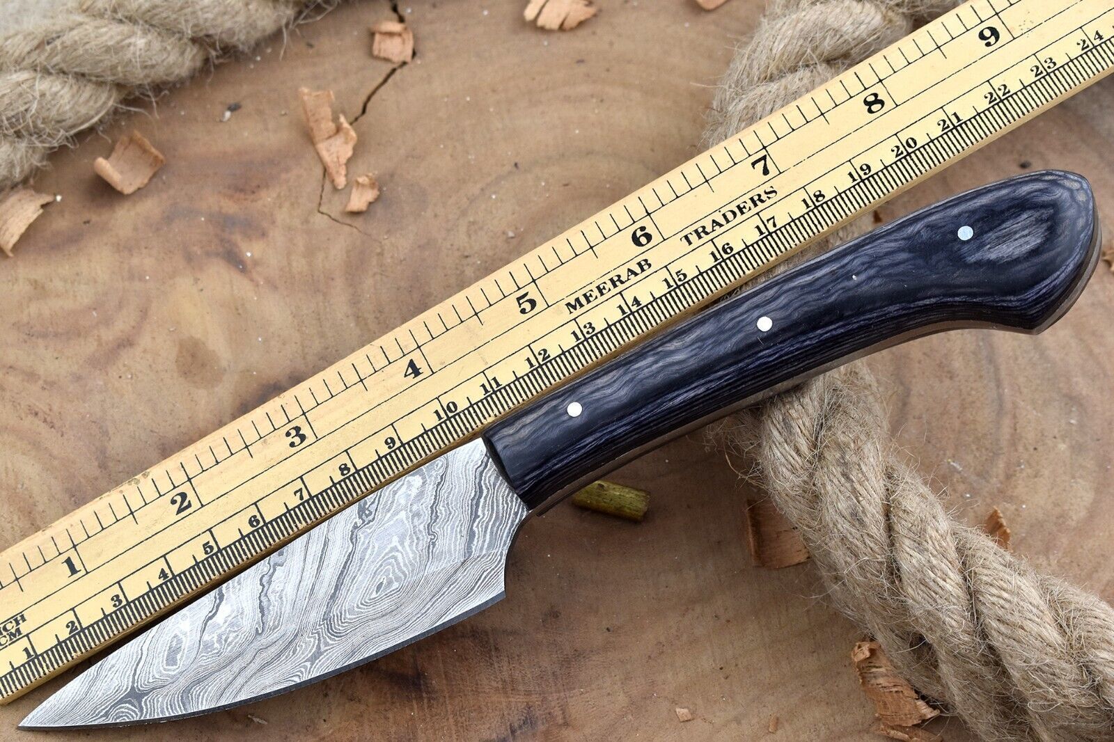 Handmade Damascus Steel Kitchen Chef Knife With Black Resin Handle 3
