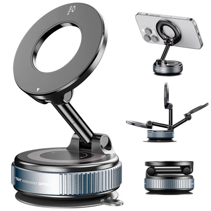 Mechanical Vacuum Suction Cup, Car Phone Magnetic Stand, Universal Navigation Holder, 360 Degree Rotating Bracket