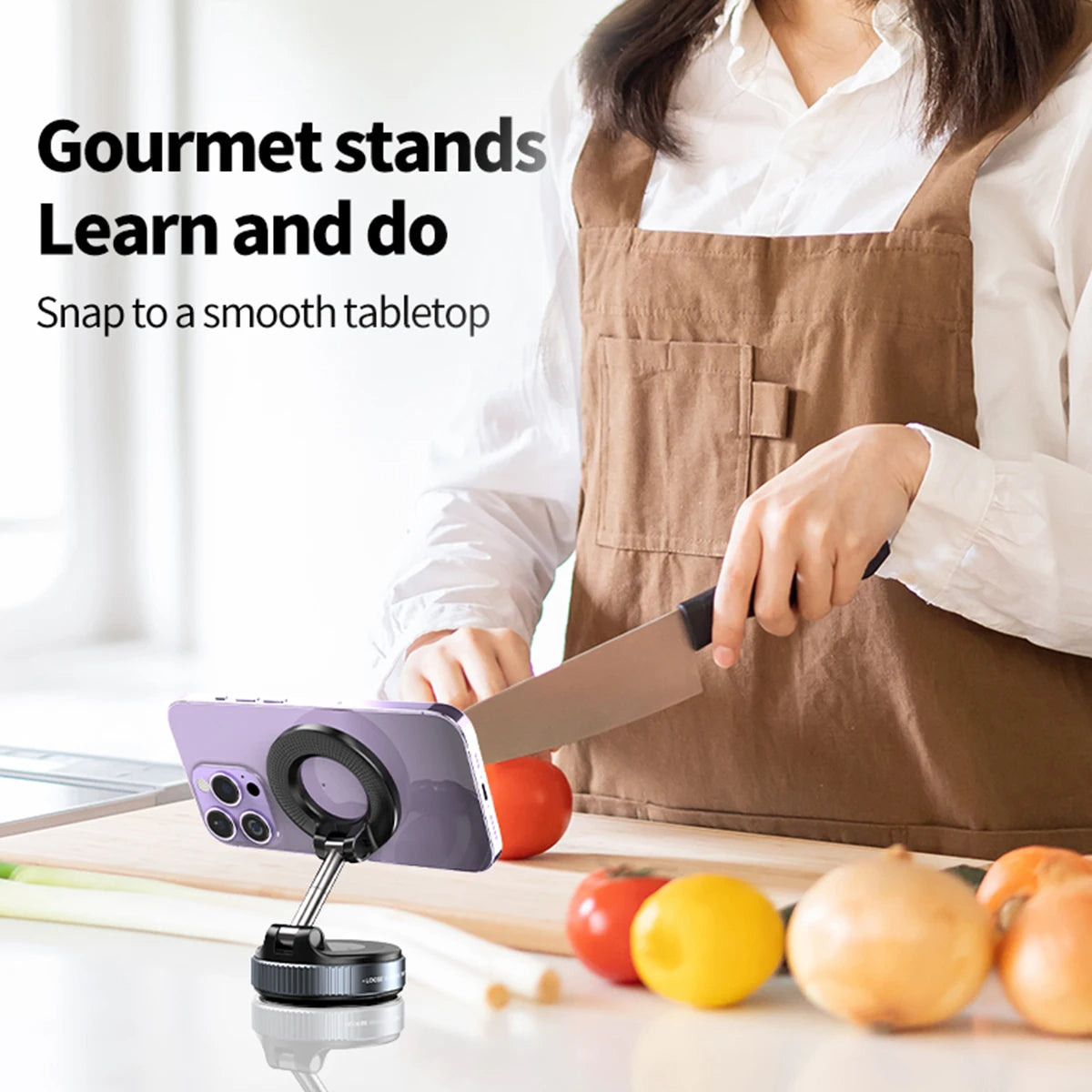 Mechanical Vacuum Suction Cup, Car Phone Magnetic Stand, Universal Navigation Holder, 360 Degree Rotating Bracket