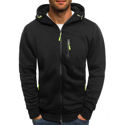 Mens Jacquard Hoodie Premium Fleece Pullover Brand Hooded Sweatshirt For Men Comfort Fit Streetwear 9