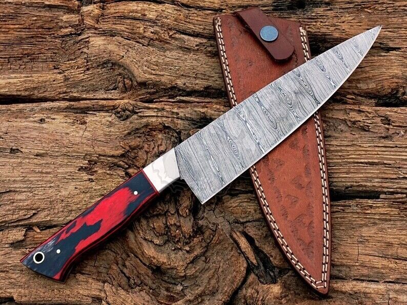 Handmade Damascus Steel Chef Knife With Premium Wood Handle 2