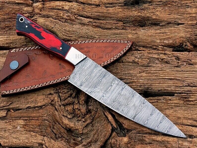 Handmade Damascus Steel Chef Knife With Premium Wood Handle 3