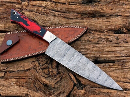 Handmade Damascus Steel Chef Knife With Premium Wood Handle 3