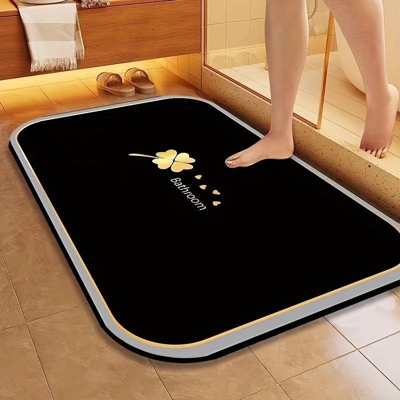 Super Absorbent Diatomite Bath Mat Quick Dry Non Slip Bathroom Floor Mat 4