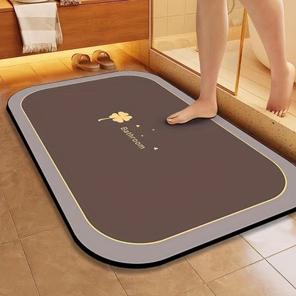 Super Absorbent Diatomite Bath Mat Quick Dry Non Slip Bathroom Floor Mat 5