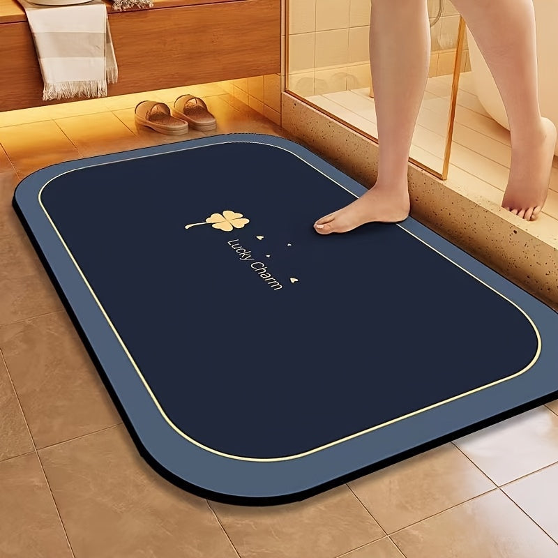 Super Absorbent Diatomite Bath Mat Quick Dry Non Slip Bathroom Floor Mat 6