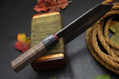 Damascus Steel Cooking Knife  Handmade Chef Tool With Wood Grip 1