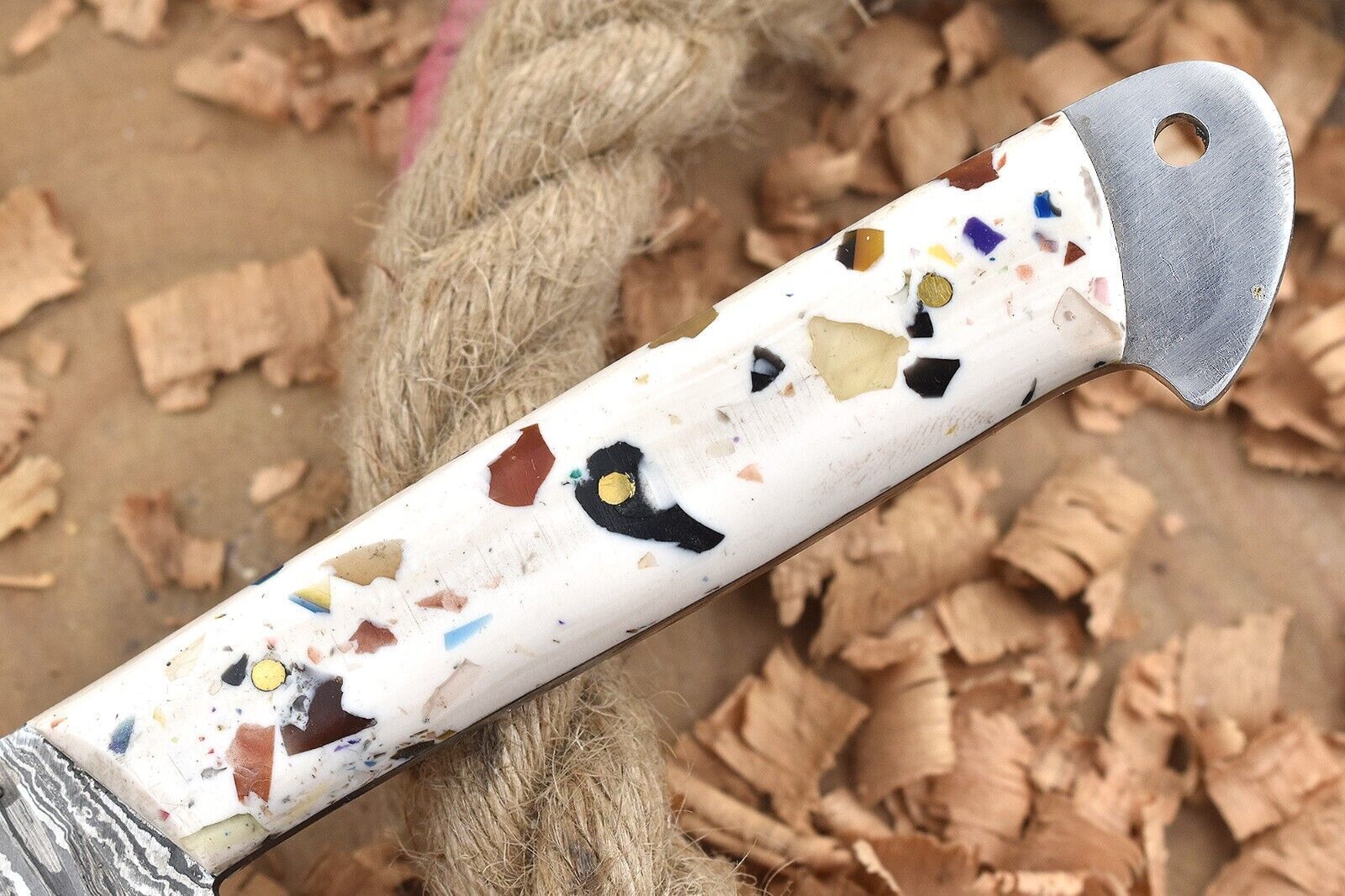 Handmade Damascus Steel Kitchen Chef Knife with Resin Handle