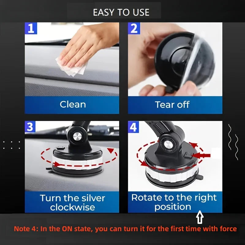 Universal Car Phone Stand Bracket 360 Rotating Sucker Holder GPS Navigation Mount For Driving And T 3