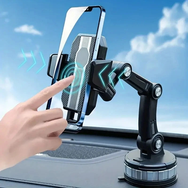 Universal Car Phone Stand Bracket, 360 Rotating Sucker Holder, GPS Navigation Mount for Driving and Travel