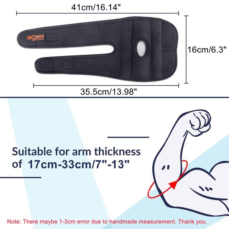Elbow Support Elbow Brace Compression Arm Sleeve Tennis Golfers Weight Lifting Arthritis Tendonitis 2