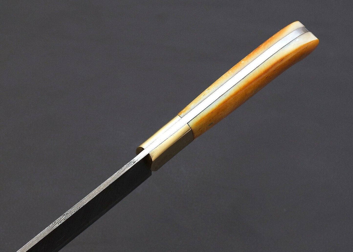 Premium Handmade Damascus Knife  Camel Bone Craft Handle 1