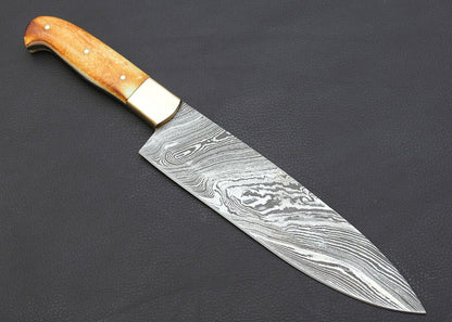 Premium Handmade Damascus Knife  Camel Bone Craft Handle 3