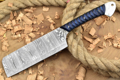 Artisan Forged Damascus Knife | Resin Handle & Collectors Edition