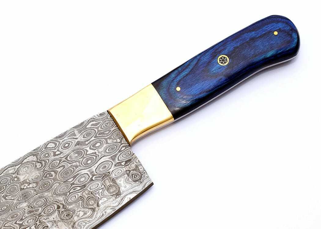 Luxury Damascus Steel Kitchen Knife  Resin Handle Art Piece 1