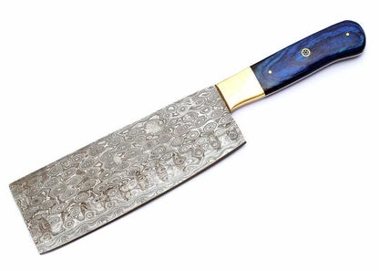 Luxury Damascus Steel Kitchen Knife | Resin Handle Art Piece