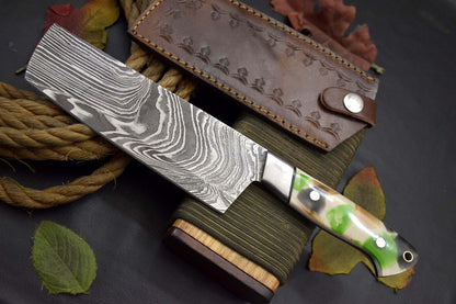 Artisan Forged Damascus Knife  Resin Handle  Collector Edition 1