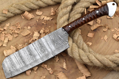 Handmade Resin Wood Chef Knife Gift  Leather Sheath Included 3