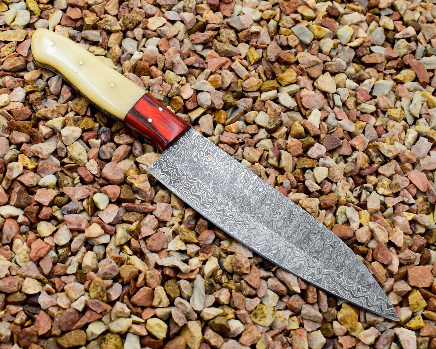 Custom Handmade Kitchen Knife  Artistic Resin Wood Handle 2