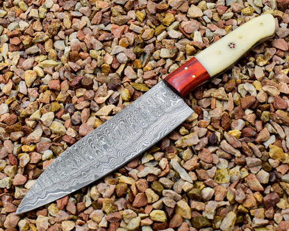 Custom Handmade Kitchen Knife  Artistic Resin Wood Handle 3