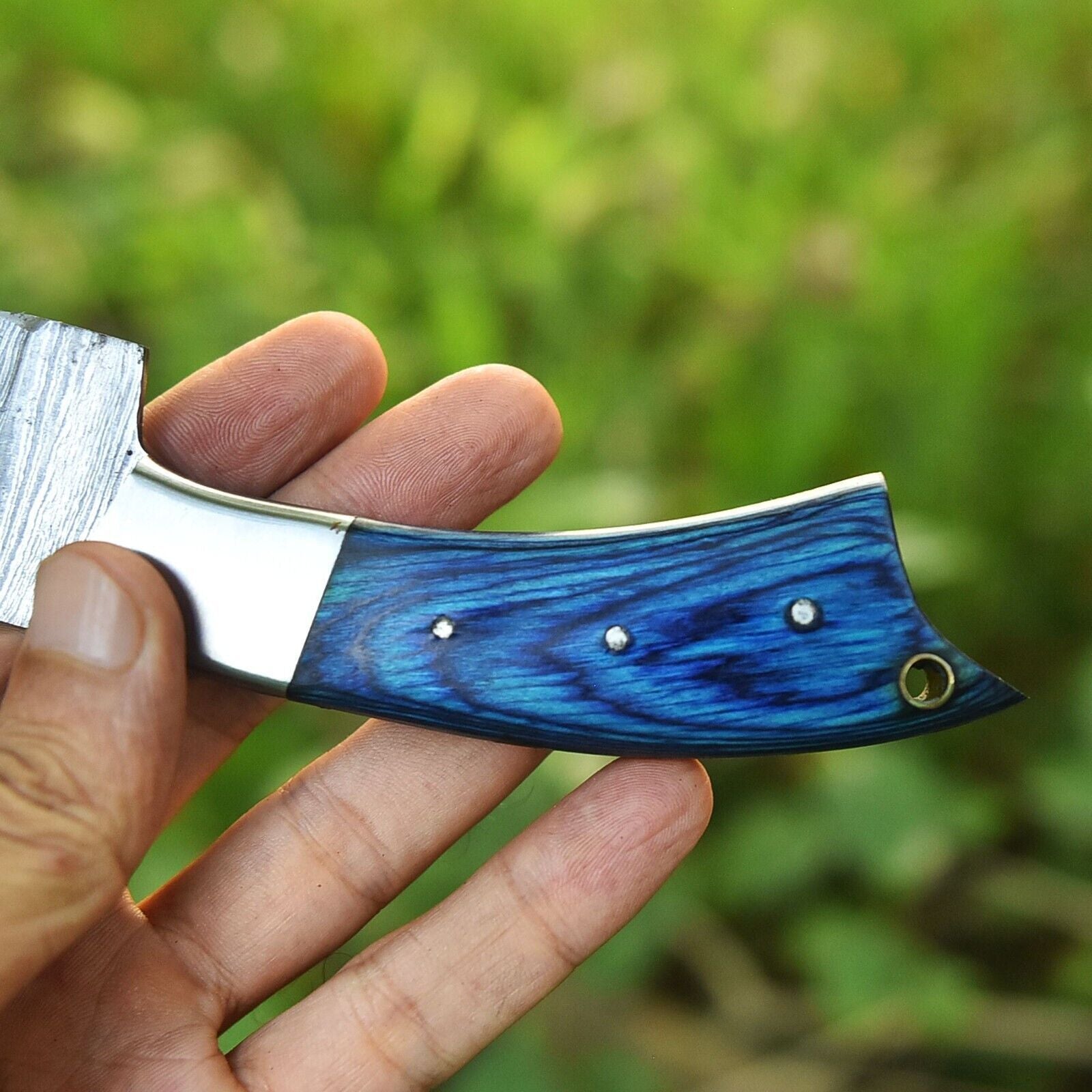 Professional Cooking Knife  Forged Steel Blade  Resin Wood Grip 1