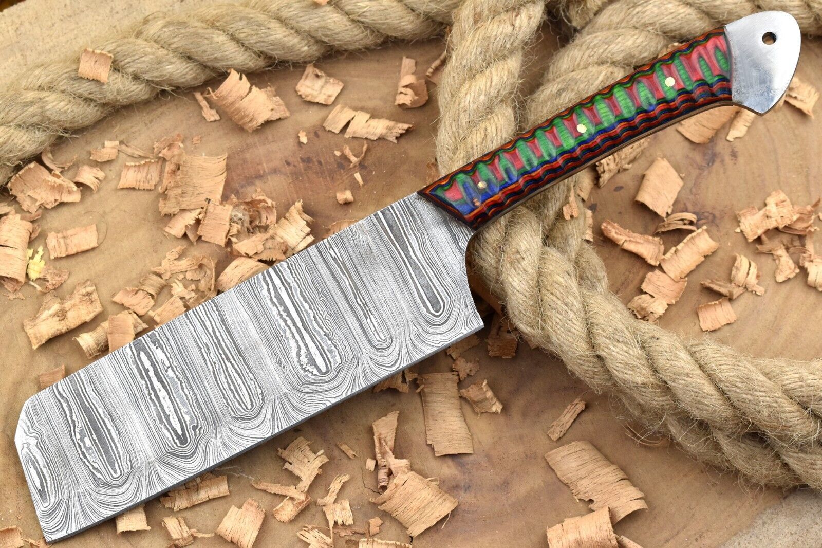 Premium Handmade Chef Knife  Resin Wood Handle Craftsmanship 2