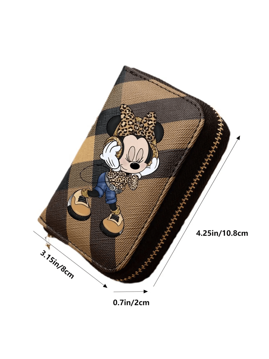 ChicMinnie Plaid Pattern PU Leather Wallet For Women 1