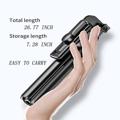 Bluetooth Remote Extendable Tripod, Wireless Selfie Stick Tripod Stand, Mobile Phone Tripod for Smartphone