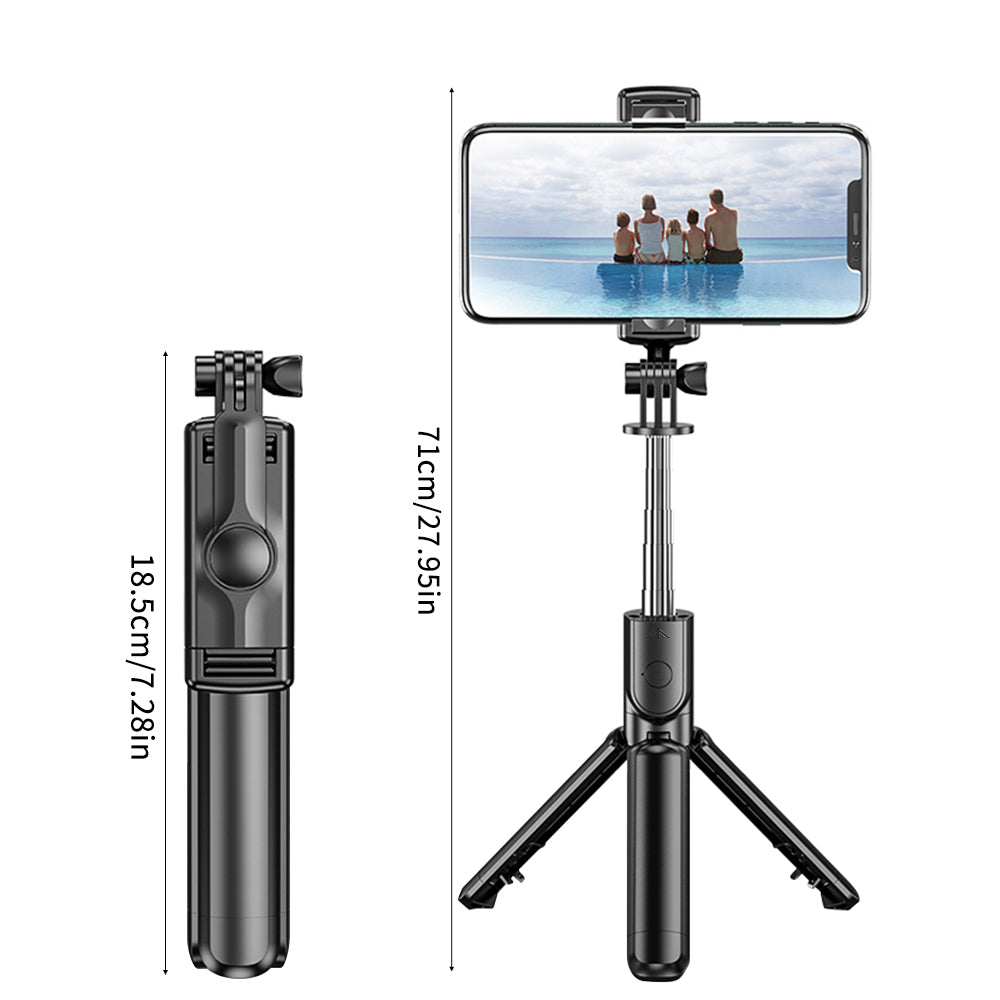 Bluetooth Remote Extendable Tripod, Wireless Selfie Stick Tripod Stand, Mobile Phone Tripod for Smartphone