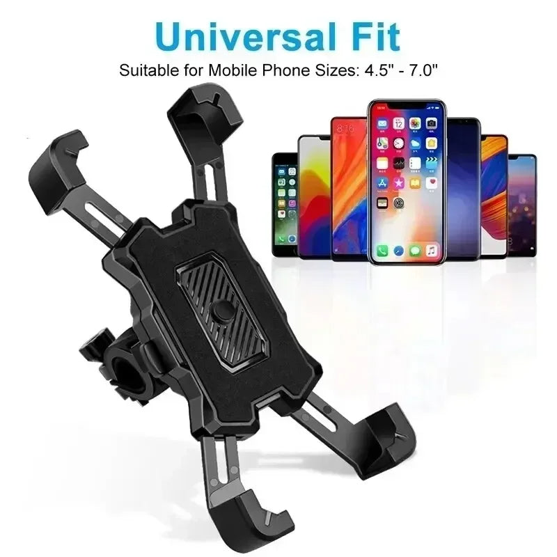 Rotatable Motorcycle Phone Mount, Bike Phone Holder for Moto, Mountain Bike Stand Bracket, Non Slip Cycling Phone Holder