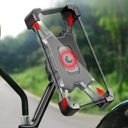 Rotatable Motorcycle Phone Mount, Bike Phone Holder for Moto, Mountain Bike Stand Bracket, Non Slip Cycling Phone Holder