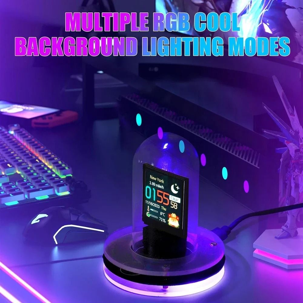 Nixie Tube Style Smart WiFi Digital Clock With Automatic Time Update 1
