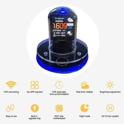 Nixie Tube Style Smart WiFi Digital Clock With Automatic Time Update 3