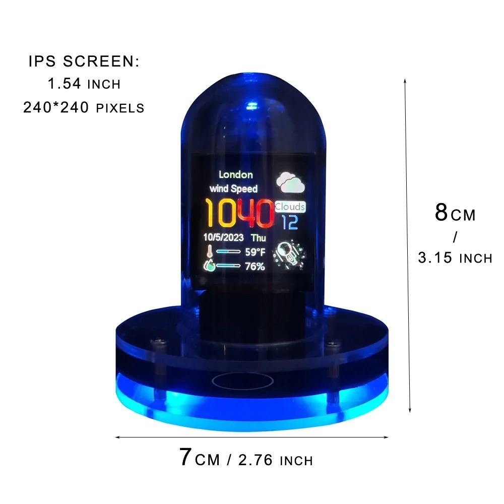 Nixie Tube Style Smart WiFi Digital Clock With Automatic Time Update 4