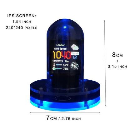 Nixie Tube Style Smart WiFi Digital Clock With Automatic Time Update 4