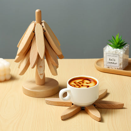 Walnut Wood Table Mat, Heat Resistant Coaster, Anti Scald Pot Holder for Kitchen and Restaurant Use
