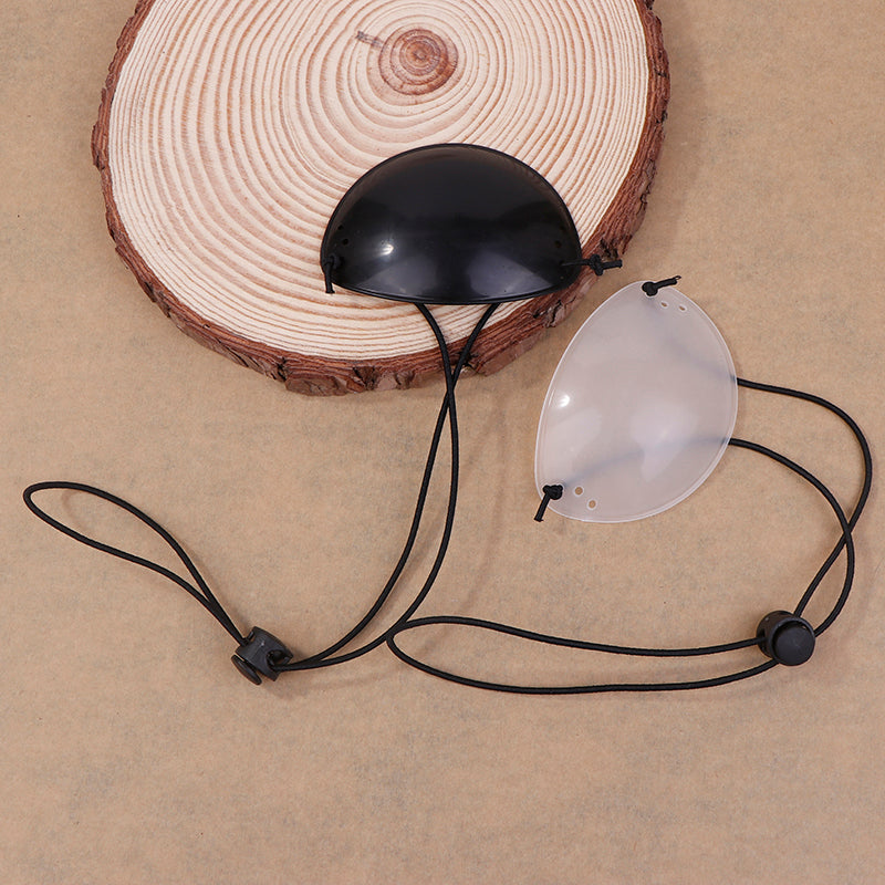 Children's Monocular Eye Patch, Translucent Black Eye Protect Correction, One Eye Strabismus Amblyopia Blindfold