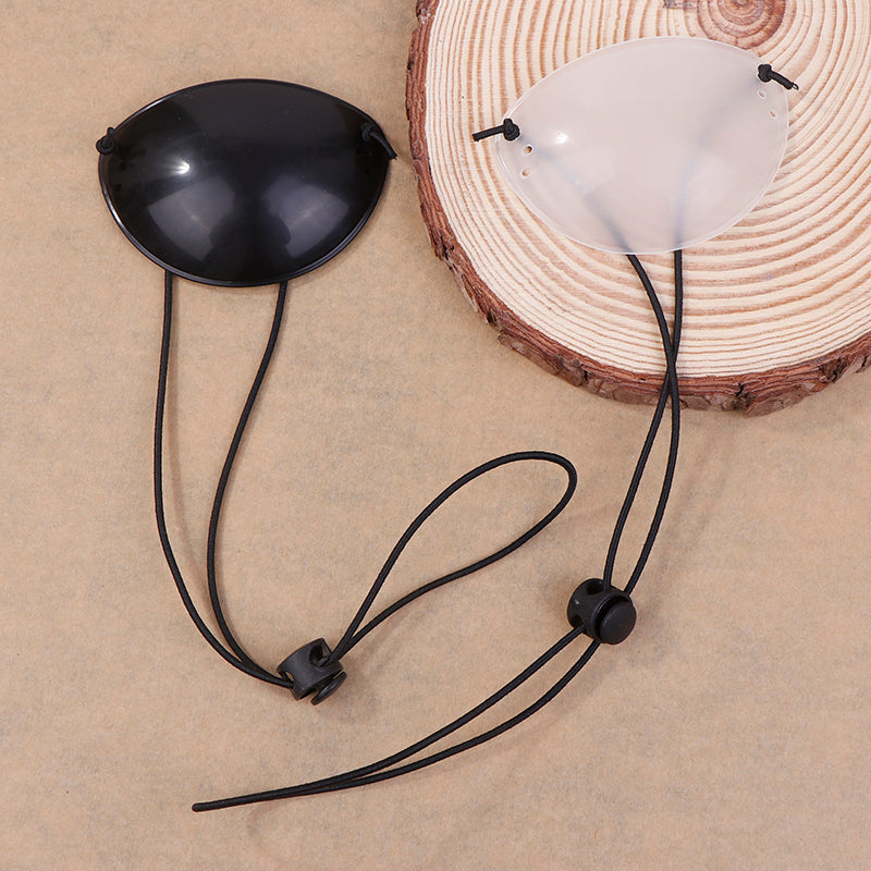 Children's Monocular Eye Patch, Translucent Black Eye Protect Correction, One Eye Strabismus Amblyopia Blindfold