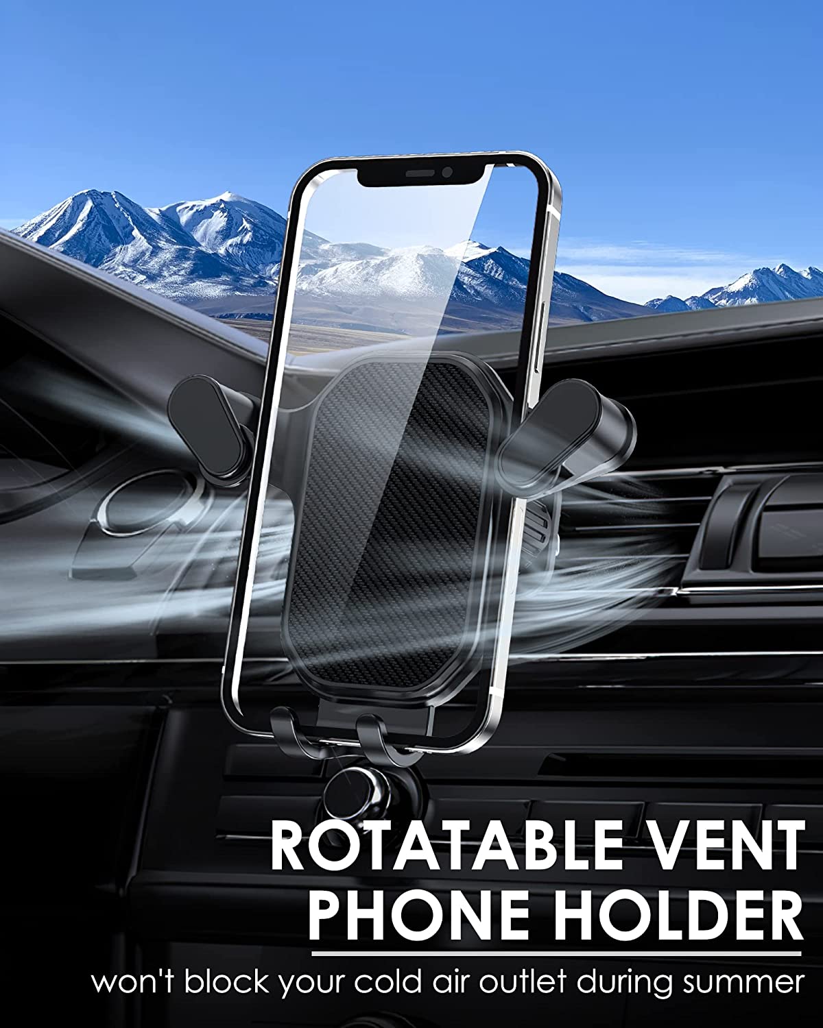 Car Air Vent Dashboard Mount, Universal Mobile Phone Holder, Anti-Drop Car Hook Base Navigation Bracket Stand