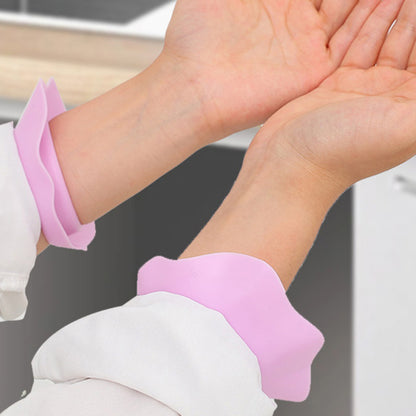 Flower Shape Silicone Solid Color Waterproof, 1 Pair Washing Face Spa Wrist Watch Band, Hair Accessories, Head Wrap
