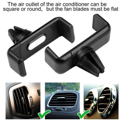 Automobile Clamp Phone Holder, Universal Car Mount for Dashboard, Windshield Vent Hands Free Mobile Stand
